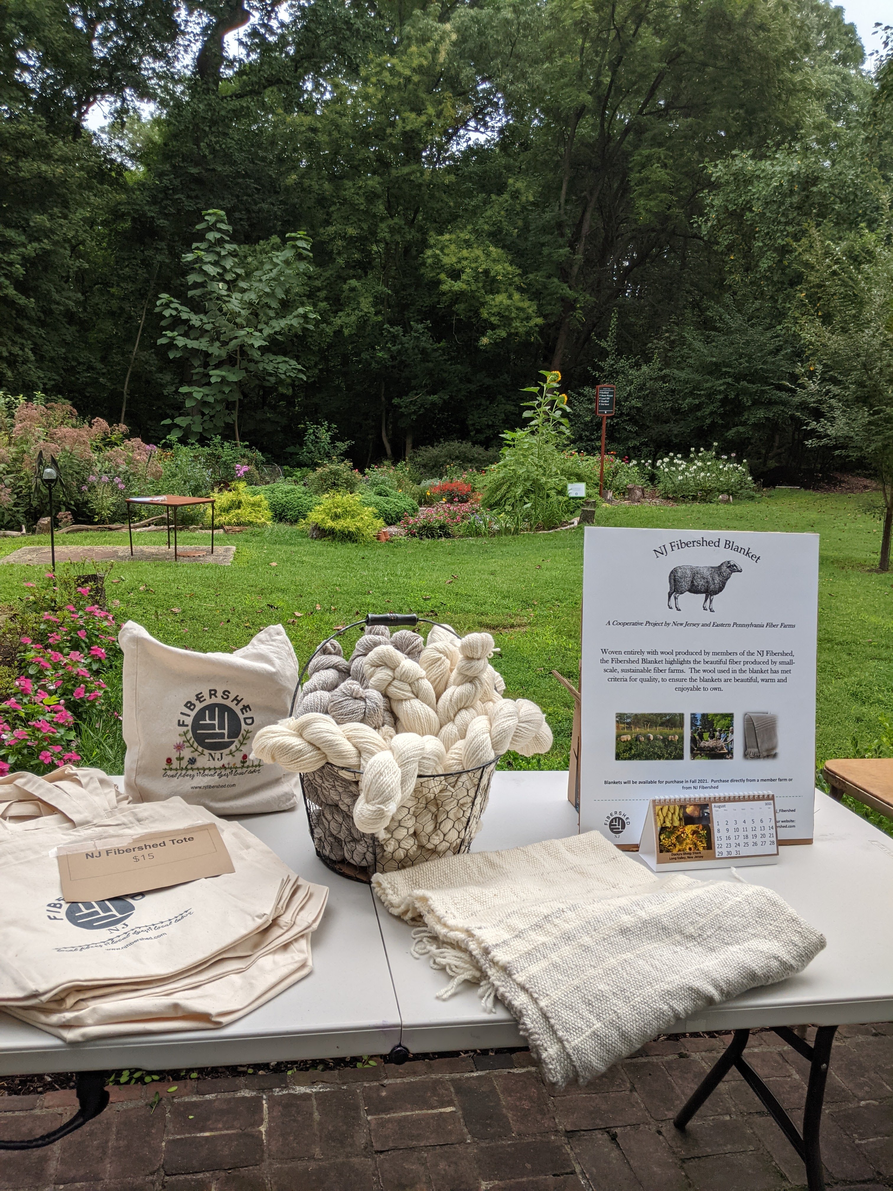 NJFS Table at Philladelphia Handweavers Guild MeetUp Aug 2021